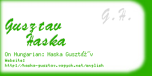 gusztav haska business card